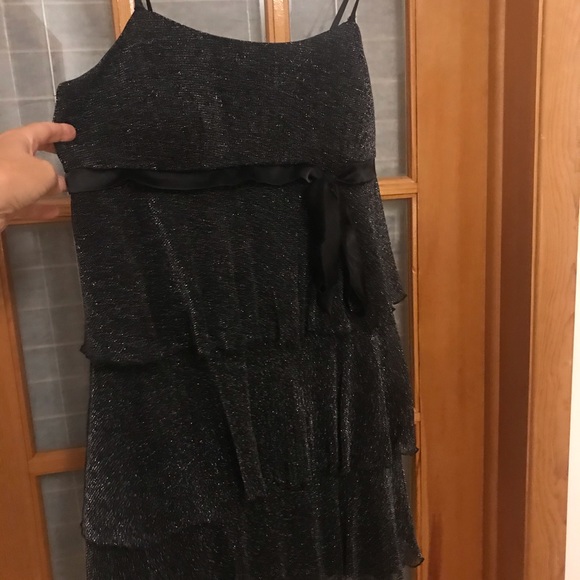 Le chateau black sparkly strechy baby doll dress - Picture 1 of 7